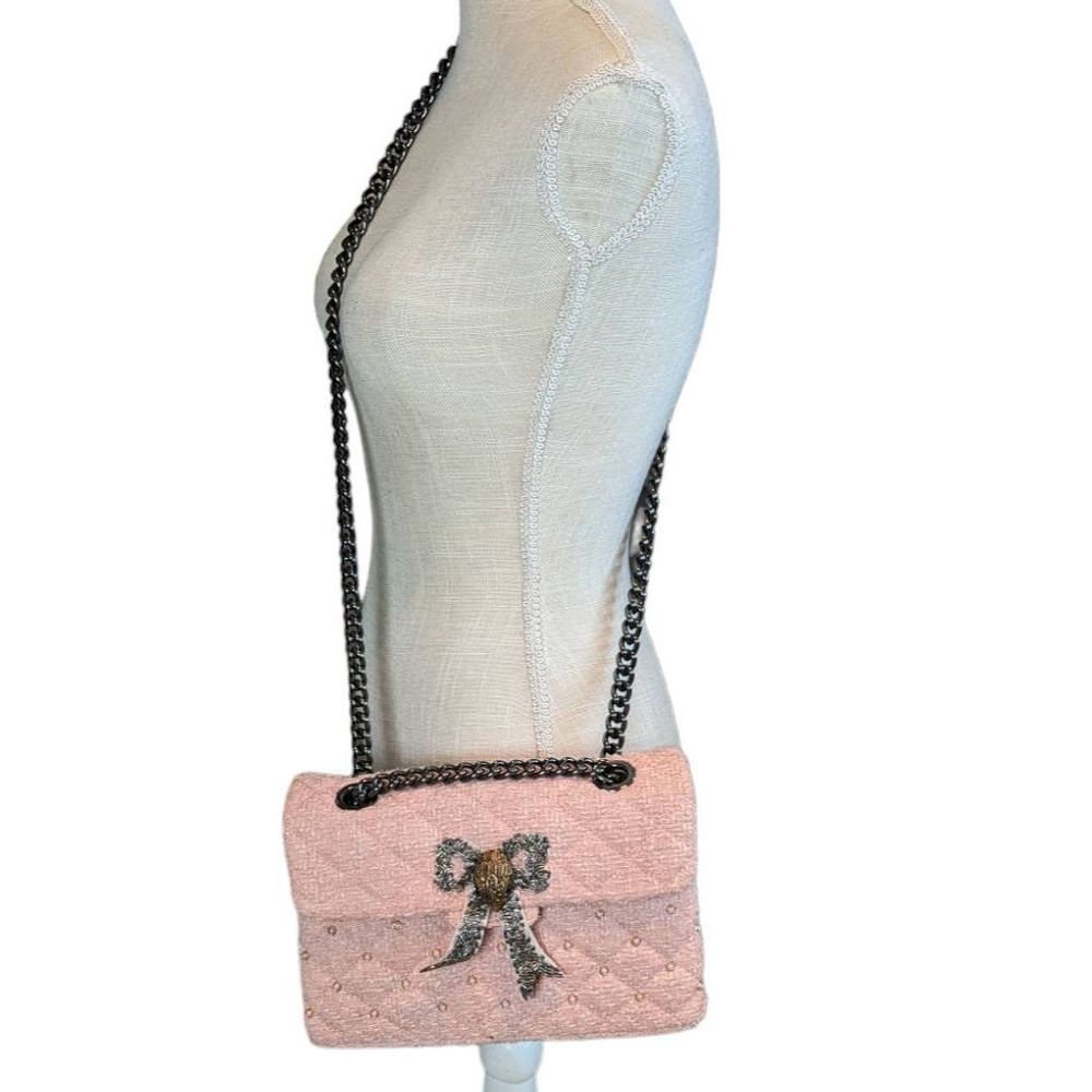Kurt Geiger Pink Crossbody Bag with Bow Accent